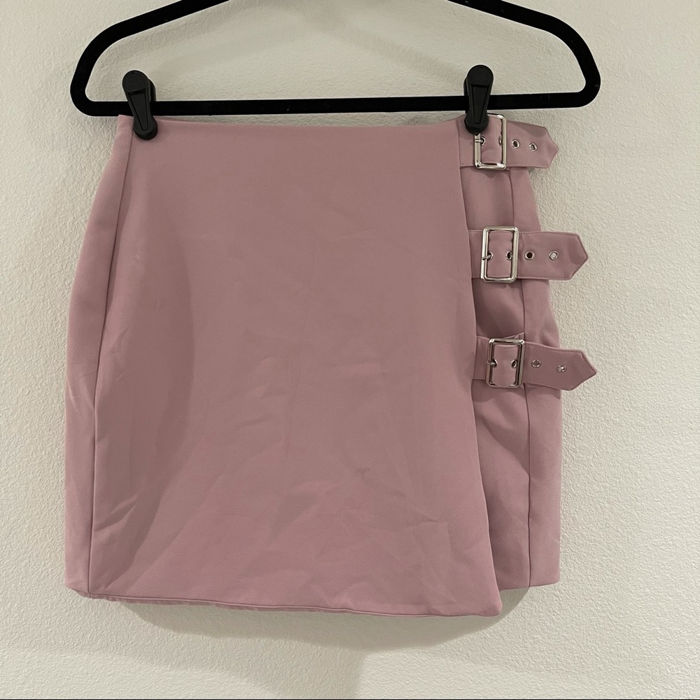 Revolve skirt with buckle details